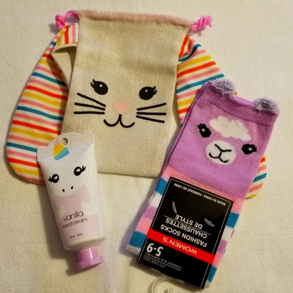 NEW Vanilla Lotion, Sock & Gift Bag Bundle